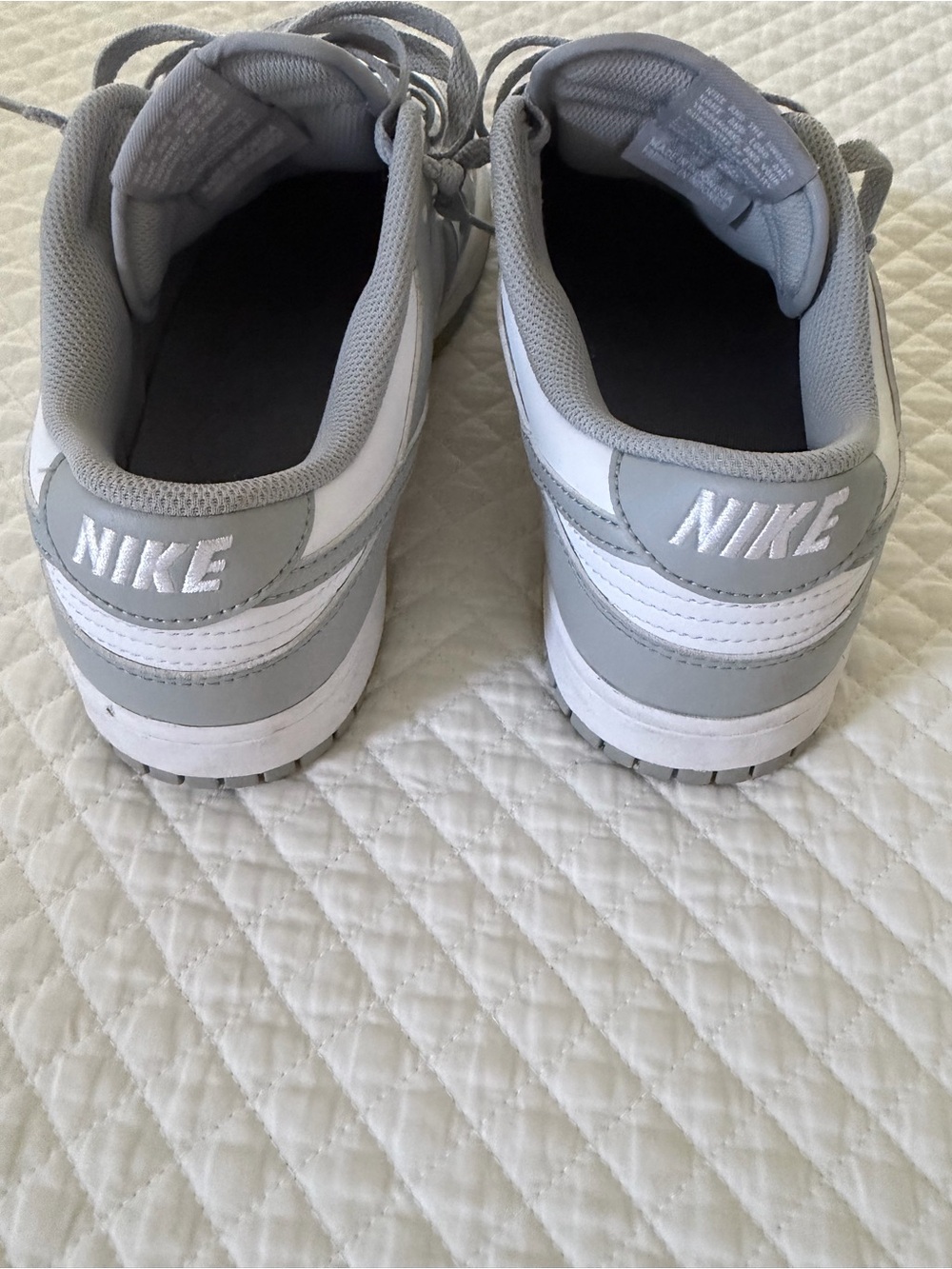 Nike Dunk Low Retro — White & Light Gray - Picture 8 of 11